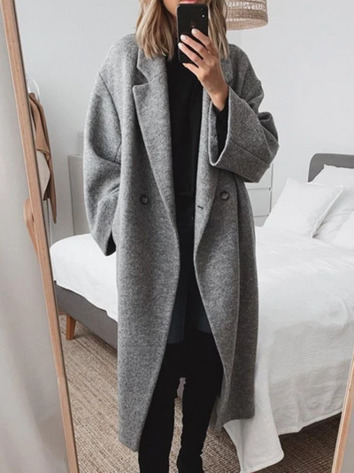 Emma I Stylish Oversized Vinterfrakke Dame Frakke Lang