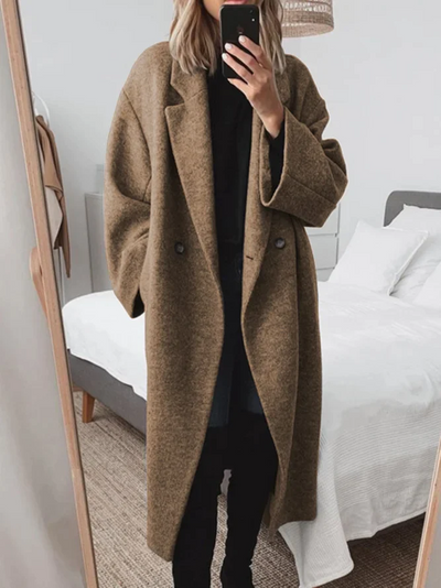 Emma I Stylish Oversized Vinterfrakke Dame Frakke Lang