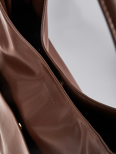 Minimalistisk Vegan Læder Hobo Skuldertaske