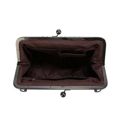 Lædertaske med Vintage Snaplukning – Retro Skuldertaske