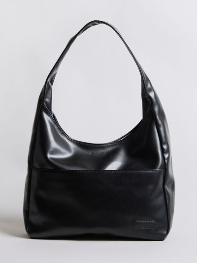 Minimalistisk Vegan Læder Hobo Skuldertaske