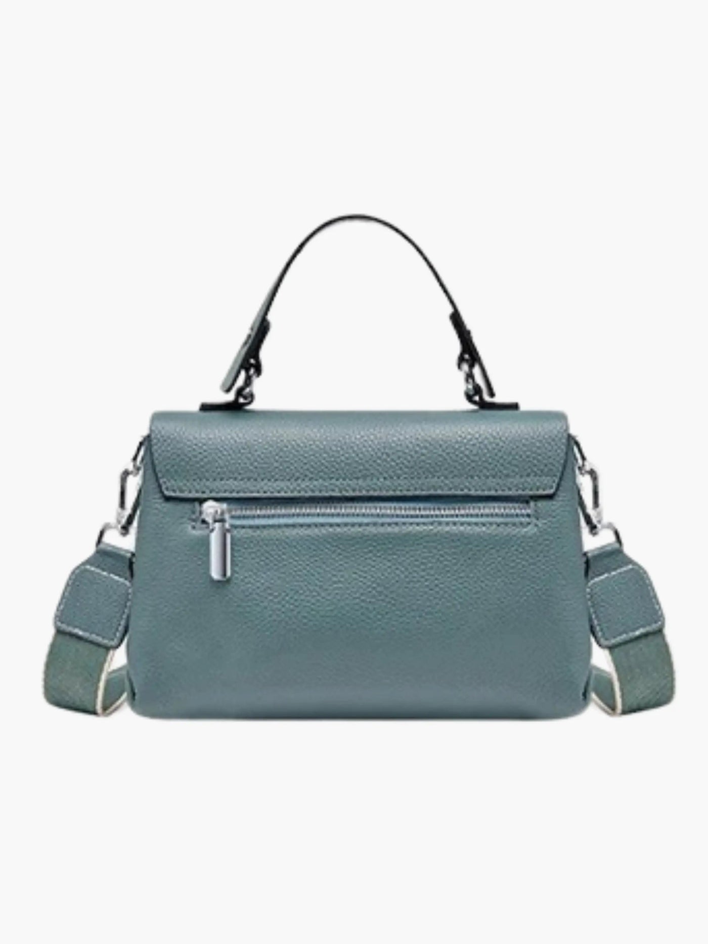 Carola – Struktureret Læder Skuldertaske med Justerbar Rem