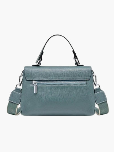 Carola – Struktureret Læder Skuldertaske med Justerbar Rem