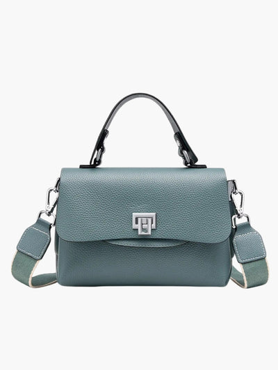 Carola – Struktureret Læder Skuldertaske med Justerbar Rem