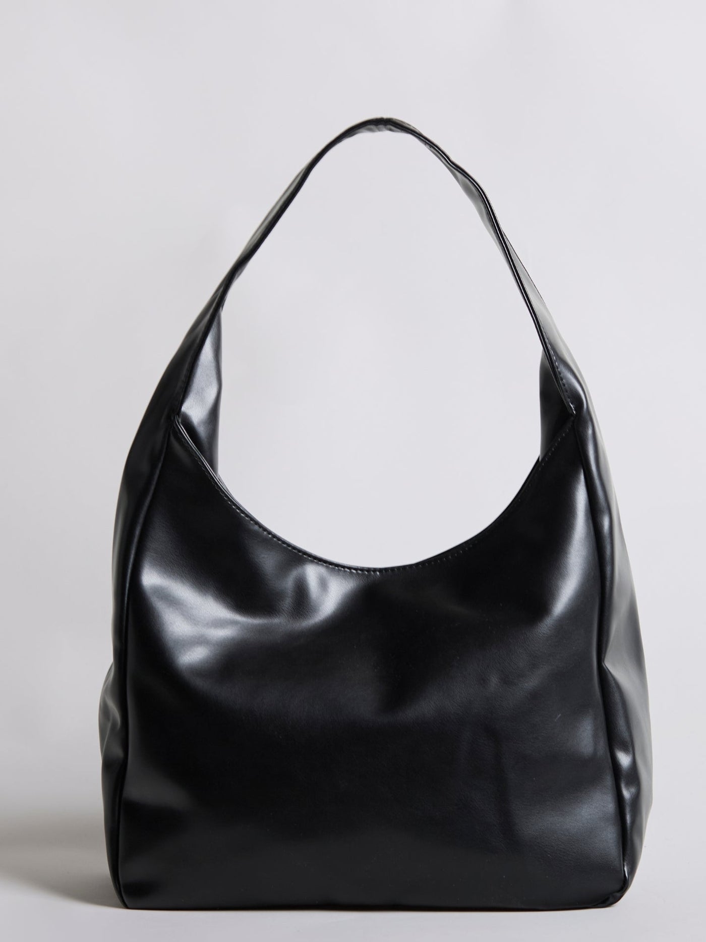 Minimalistisk Vegan Læder Hobo Skuldertaske