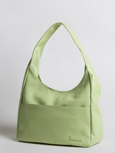 Minimalistisk Vegan Læder Hobo Skuldertaske
