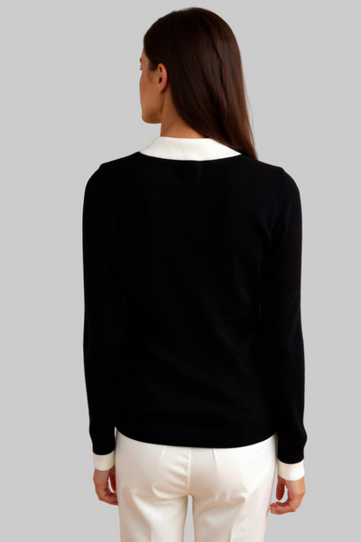 Mira - Langærmet Polo Shirt Med V Hals