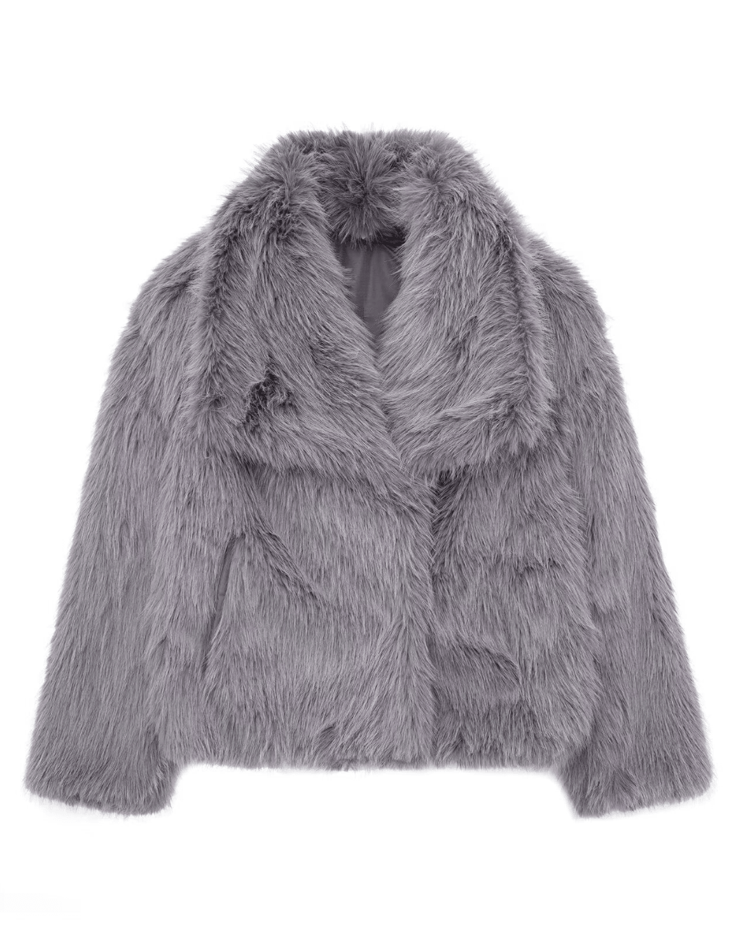 Elegant Oversized Vinterjakke til Dame i Faux Fur Jakke