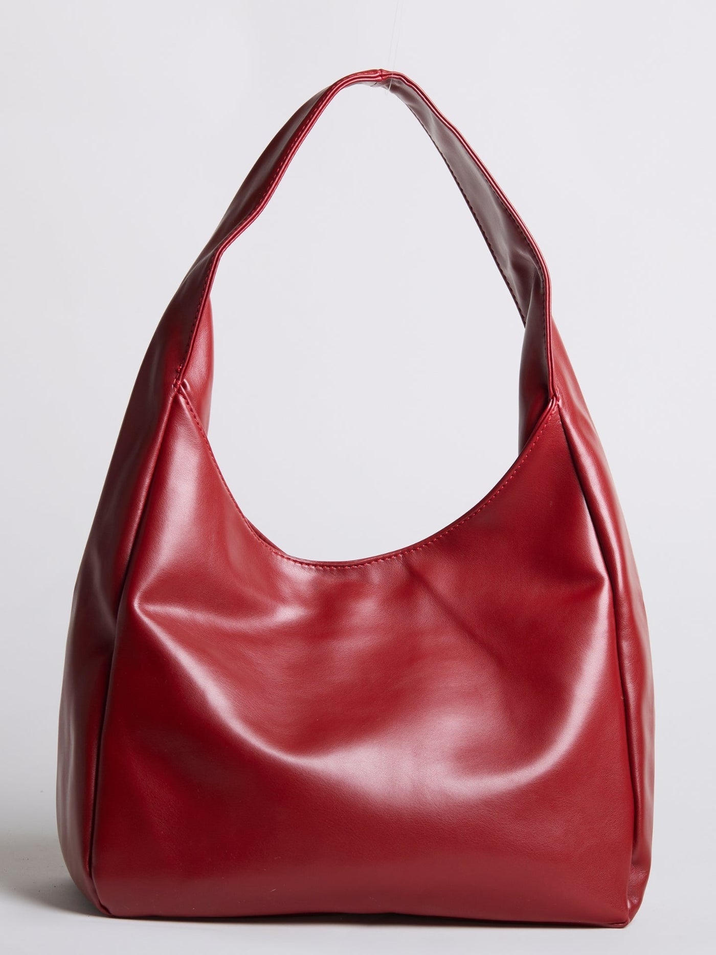 Minimalistisk Vegan Læder Hobo Skuldertaske