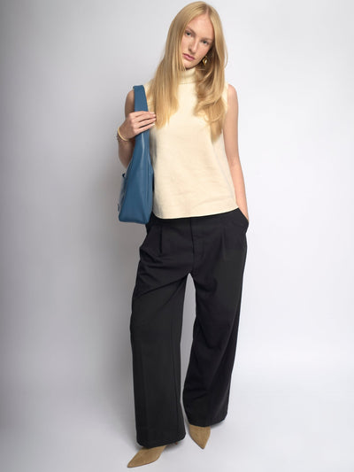 Minimalistisk Vegan Læder Hobo Skuldertaske