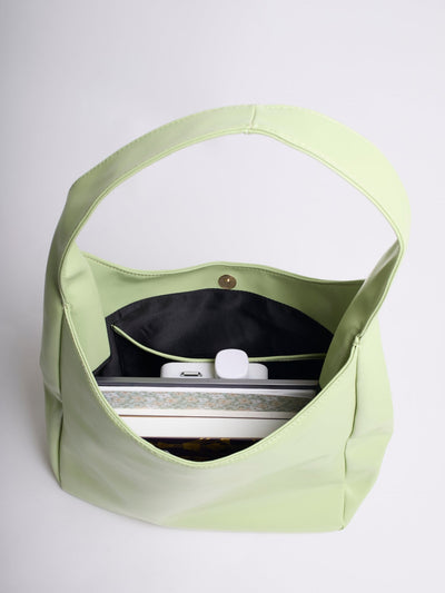 Minimalistisk Vegan Læder Hobo Skuldertaske