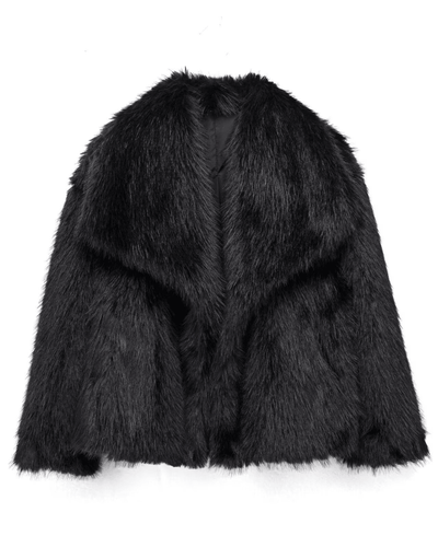 Elegant Oversized Vinterjakke til Dame i Faux Fur Jakke