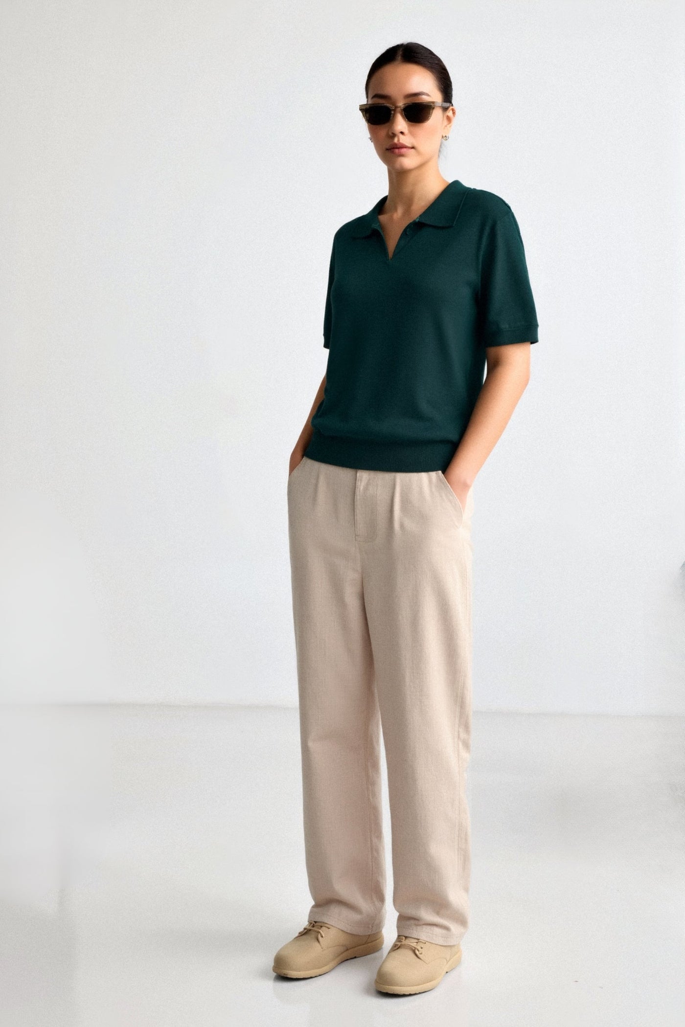 Kortærmet Polo Shirt Dame Top