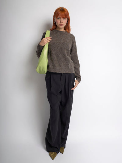 Minimalistisk Vegan Læder Hobo Skuldertaske