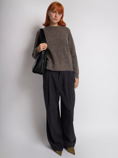 Minimalistisk Vegan Læder Hobo Skuldertaske