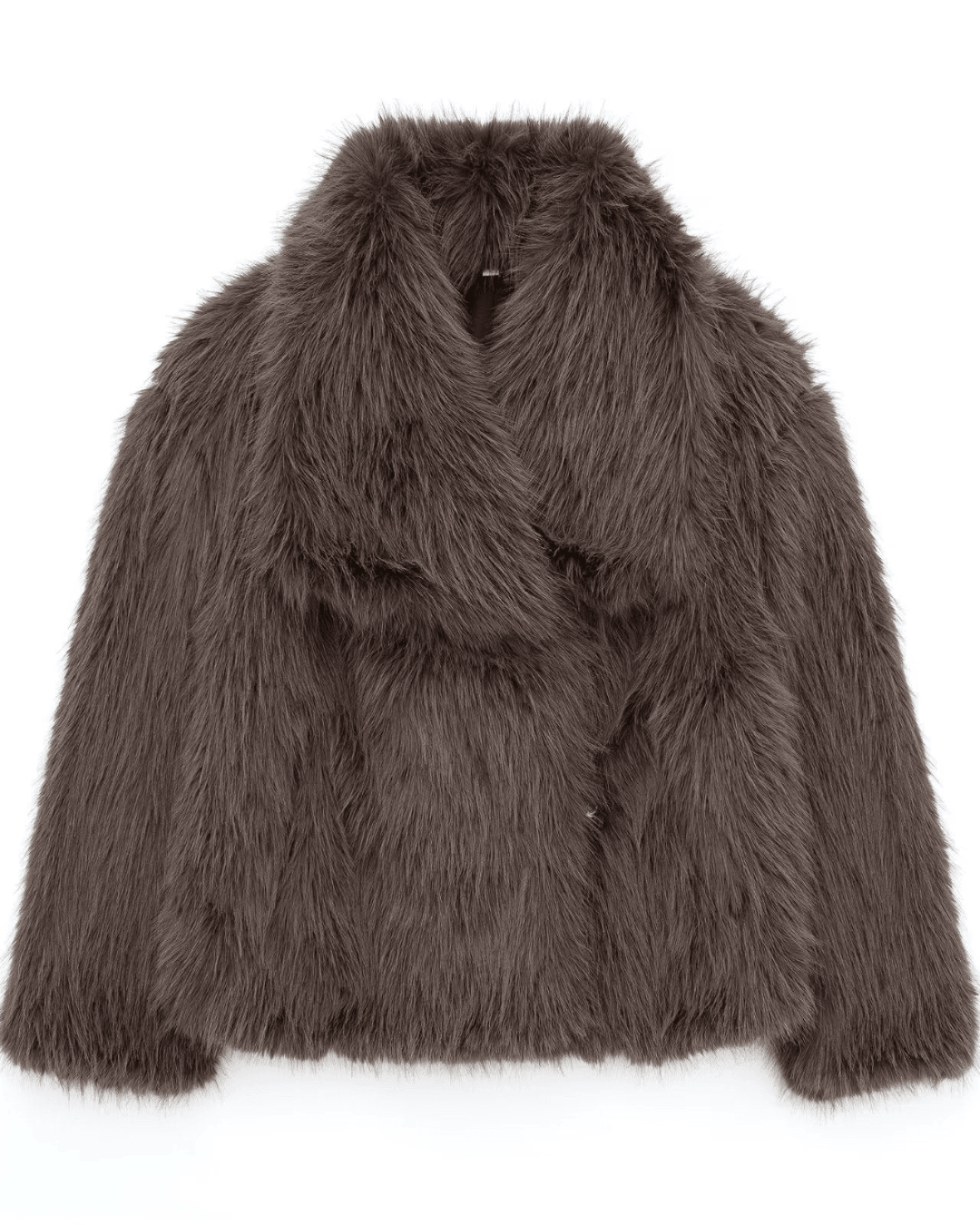 Elegant Oversized Vinterjakke til Dame i Faux Fur Jakke