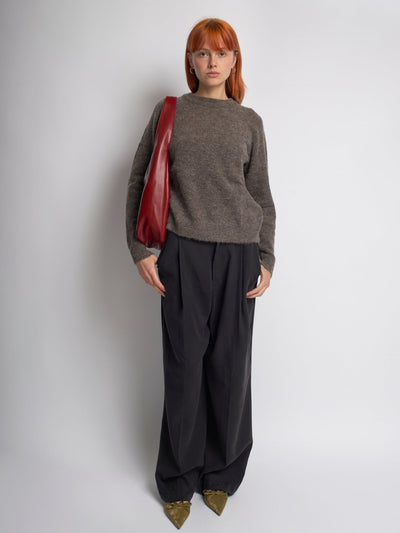 Minimalistisk Vegan Læder Hobo Skuldertaske