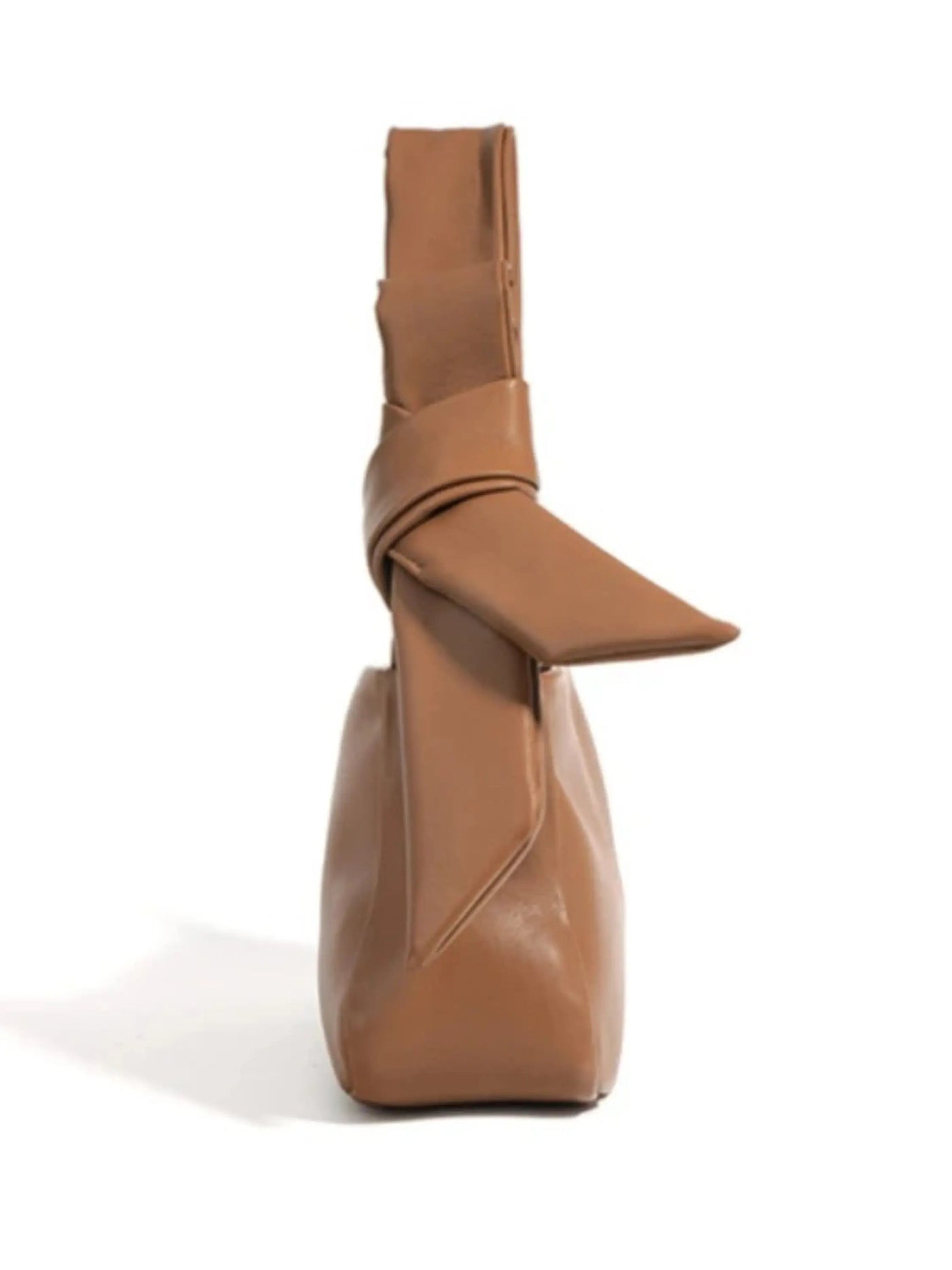 Edith – Minimalistisk Læder Skuldertaske med Knudehåndtag