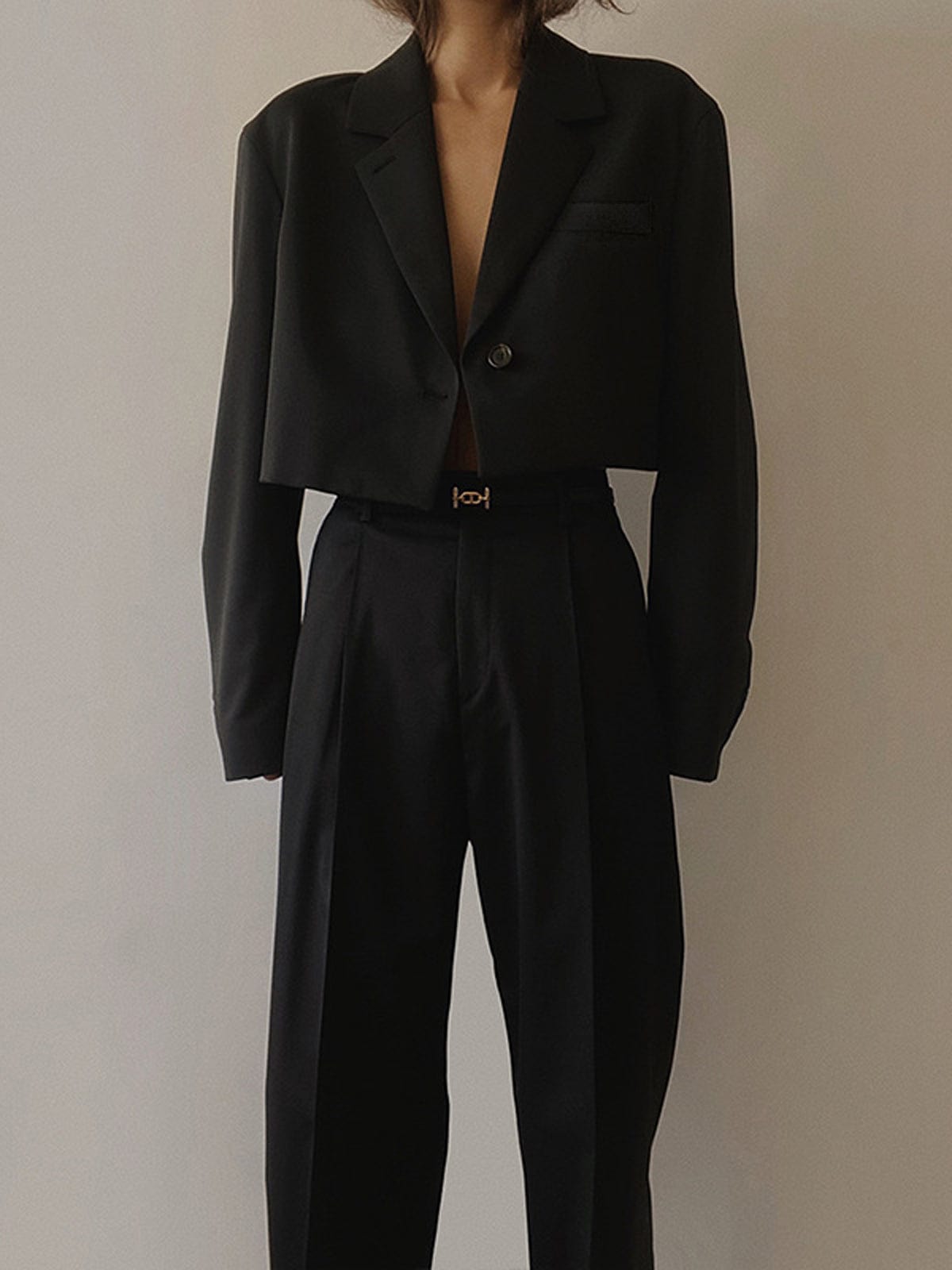 Selina | Chic Cropped Blazer Til Dame - Perfect for Office Wear