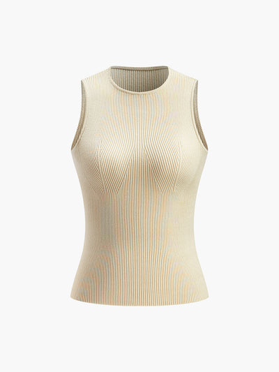 Marie | Tank top Ærmeløs Bodycon Ribbet Top Dame