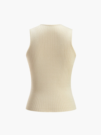 Marie | Tank top Ærmeløs Bodycon Ribbet Top Dame
