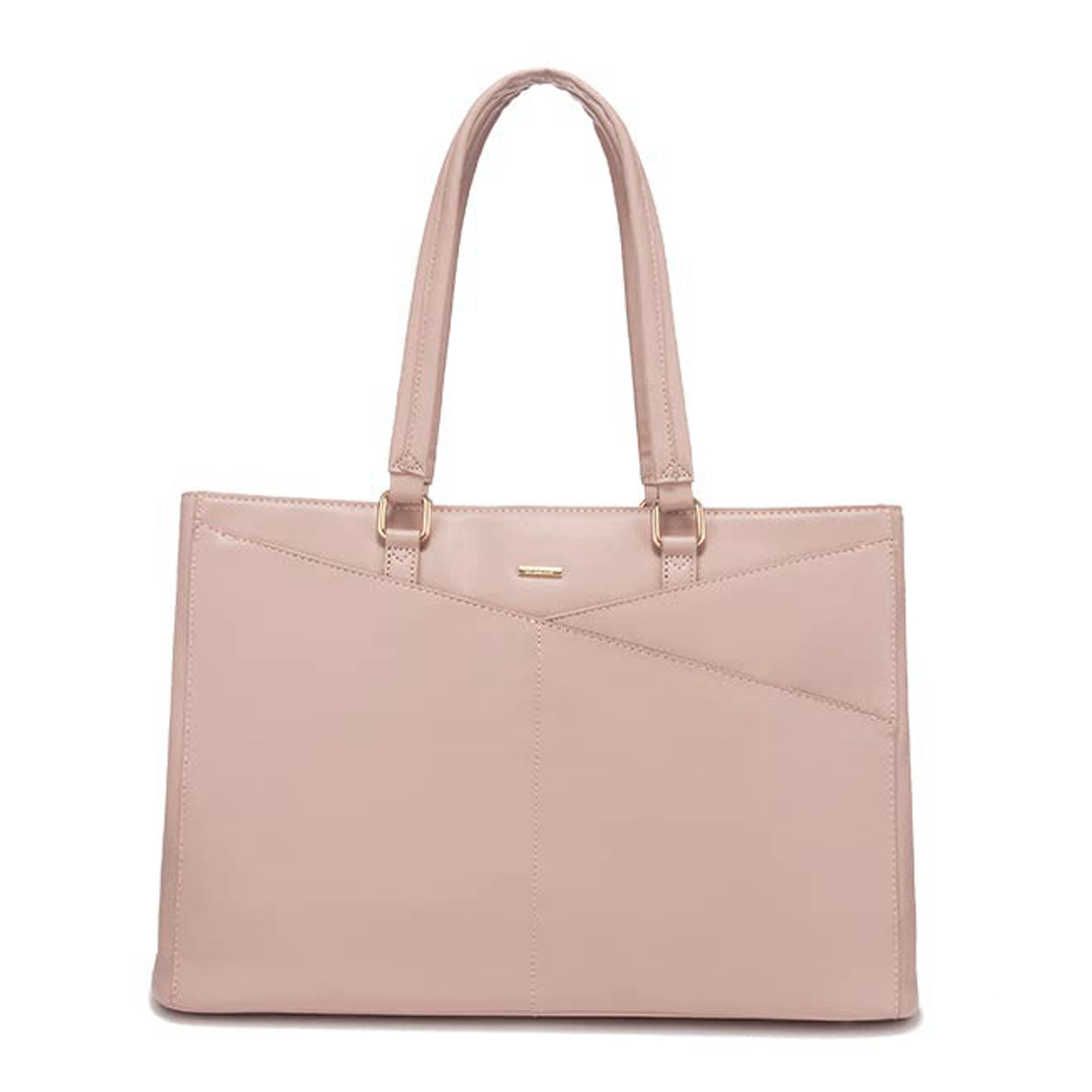 Elegant Borsa Tote i Lilla Læder – Laptop Taske