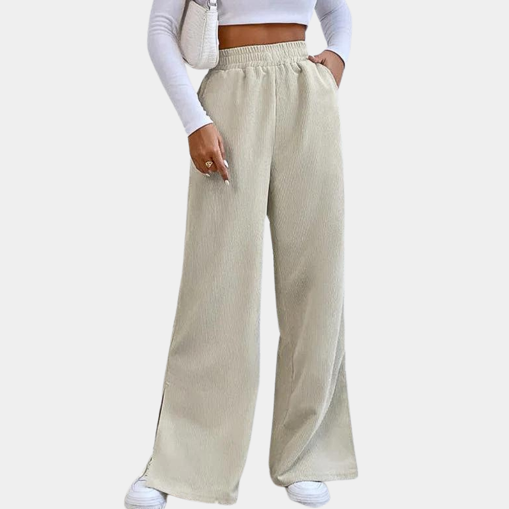 Clara™ Women's Ribbed Velour Lounge Pants Bukser Dame