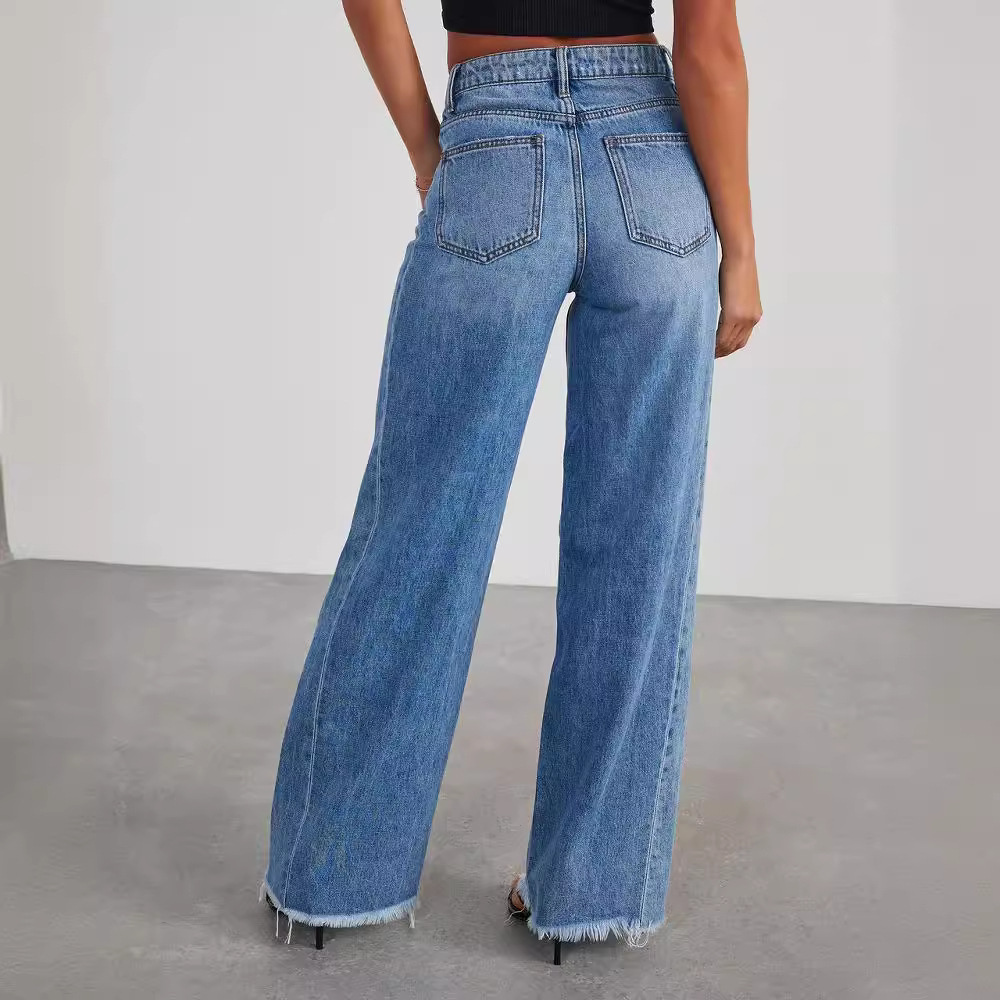 Emilia™ Denim Jeans Wide Leg Bukser Dame