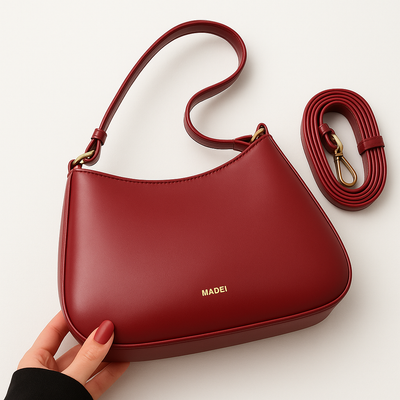 Justerbar PU Læder Skuldertaske – Elegant og Praktisk