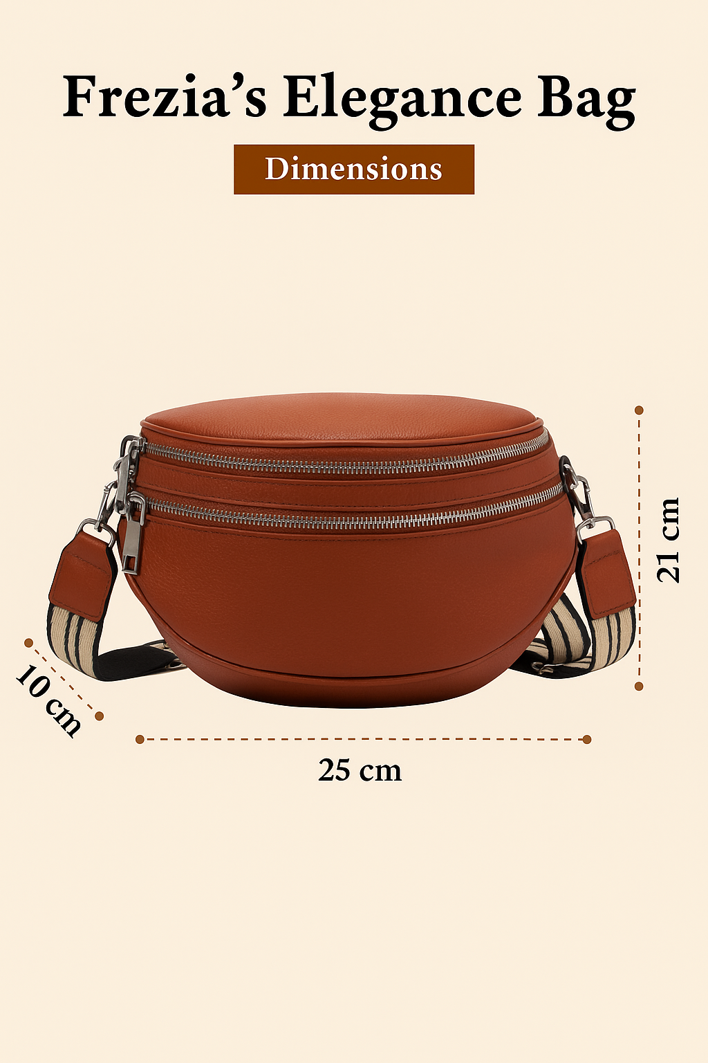 Eleganza di Frezia – Alsidig Læder Skuldertaske