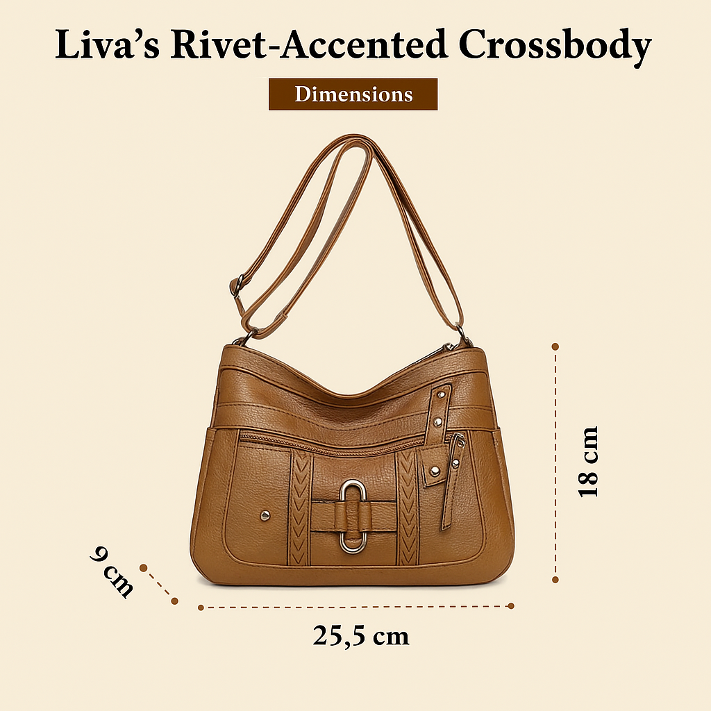 Liva’s Nakkepose med Nitter – Tyverisikret Læder Nakkepose