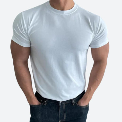 Niels | Herre rundhals t-shirt – klassisk ensfarvet basic shirt