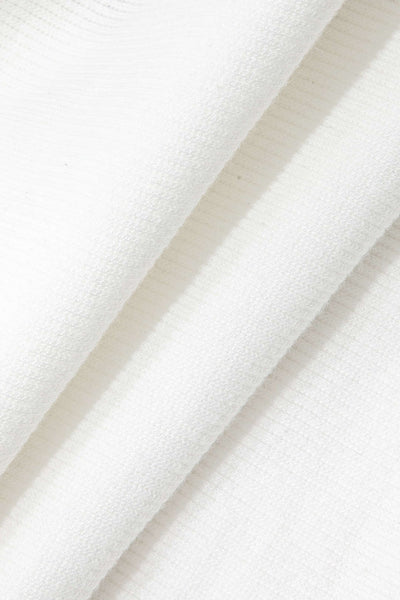 Darlene | Hvid Ribbel Top med Udsparinger og Nitter Crop Top Dame