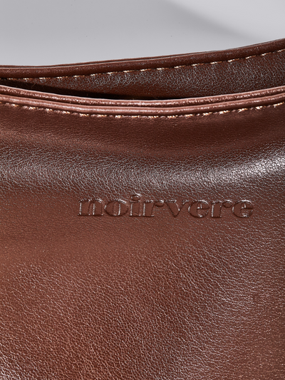 Minimalistisk Vegan Læder Hobo Skuldertaske