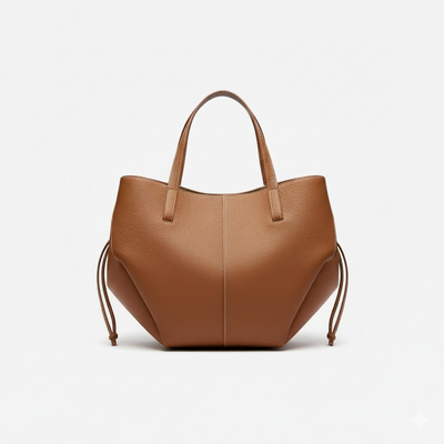 Elegant Læder Tote Taske – Rummelig og Holdbar med Aftagelig Skulderrem