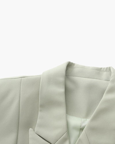 Scarlett | Dobbeltvendt Plus Size Skulder Blazer Dame i Grøn