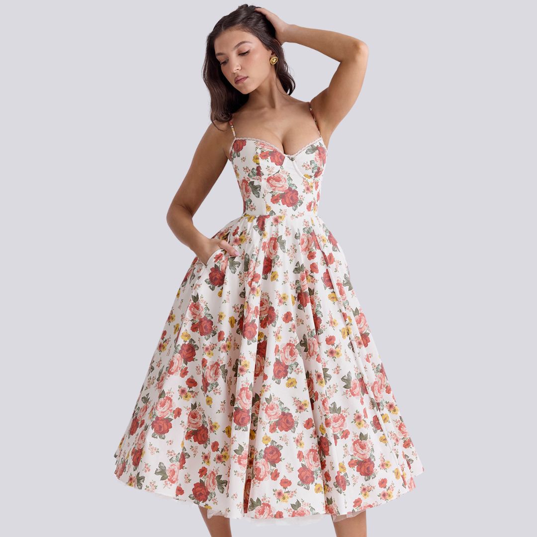 Kira | Brudekjole Stilfuld V-hals A-formet Maxi Kjole Dress