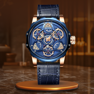 Luksuriøst militært herre sportur – robust herreur med kvarts og chronograph design