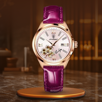 Månefase ur med armbånd – luksus kvarts dameur med månefase, romantisk design og armbånd