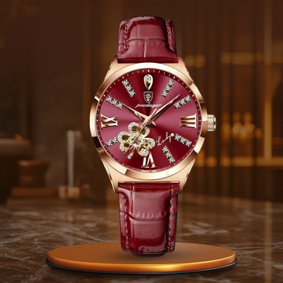 Månefase ur med armbånd – luksus kvarts dameur med månefase, romantisk design og armbånd