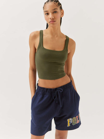Ines | Top Fashionable Ribbed Crop Top Dame