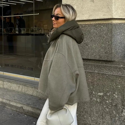 Edith | Vinterfrakke Cozy Hættetrøje Oversized Dame Frakke