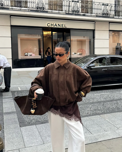 Mara I Varm Suede Læder Jakke til Dame Vinterjakke