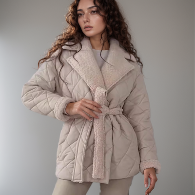 Mira - Elegant Luksus Sherpa Vinterfrakke Dame Frakke