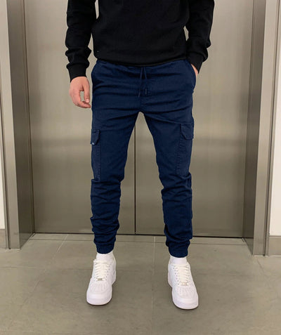 Laurent | Herre Denim Jeans Slim Fit Cargo Joggers Mænd Bukser
