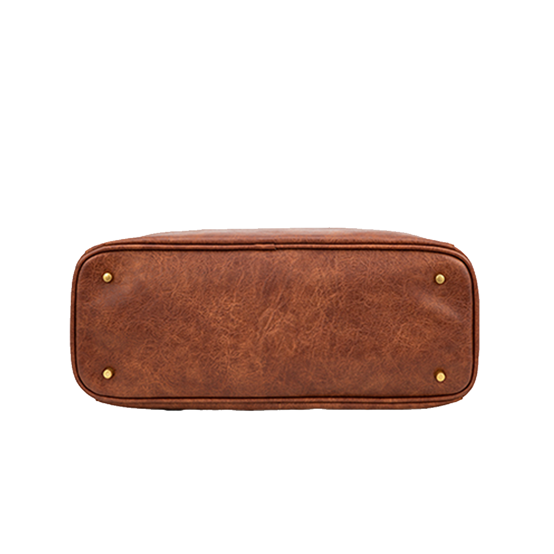 Elegant Borsa Tote i Lilla Læder – Laptop Taske