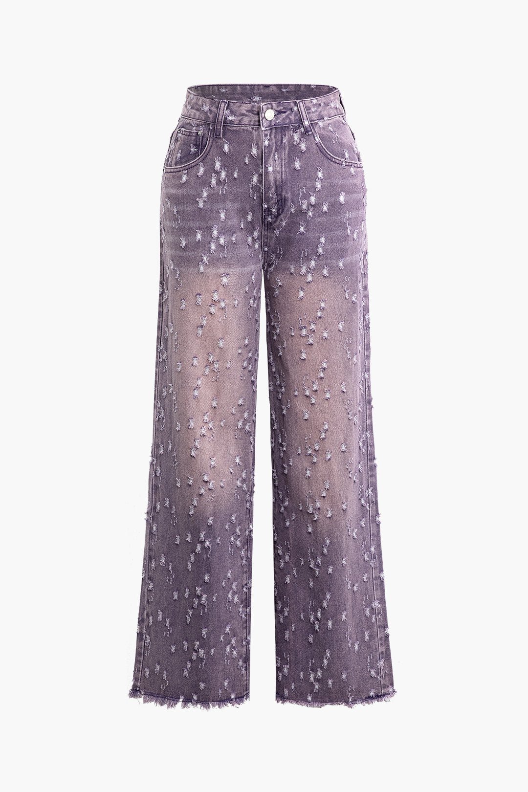 Karoline |Denim Jeans Washed Wide-Leg Bukser Dame