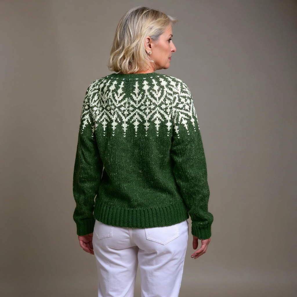 Karla - Klassisk Islandske Uld Vintage Cardigan