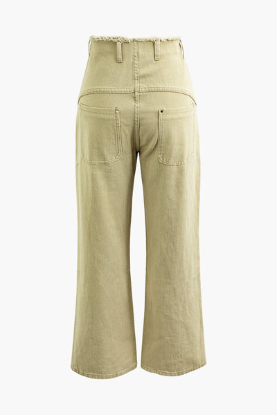 Paulina | Fashionable Wide-Leg Corduroy Trousers Bukser Dame