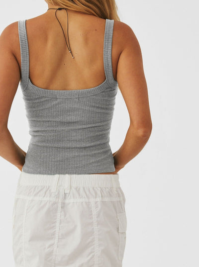 Anke | Casual Ribbed Tank Top with Round Neck Dame Top